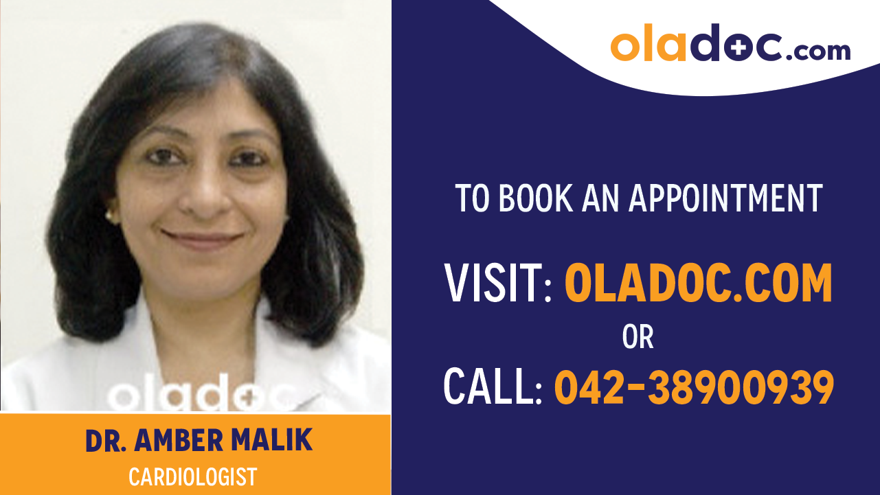Book appointment with Dr. Amber Malik-best Cardiologist in Lahore
